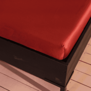 Kayori Giza Satijn Topper Hoeslaken Rood